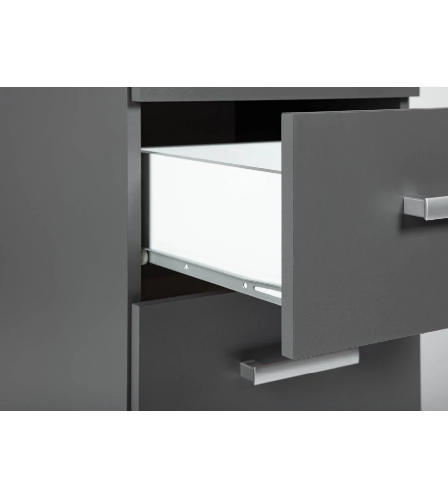 CASSETTIERA GRIGIA CON 4 CASSETTI, 41,2X40X91,5 CM